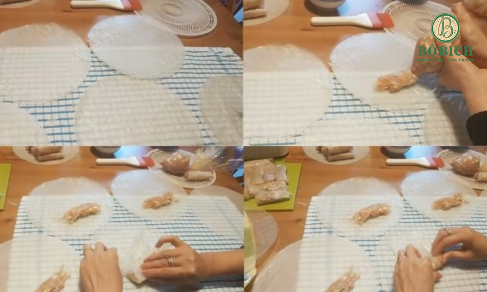 Cuốn chả giò bằng nilon