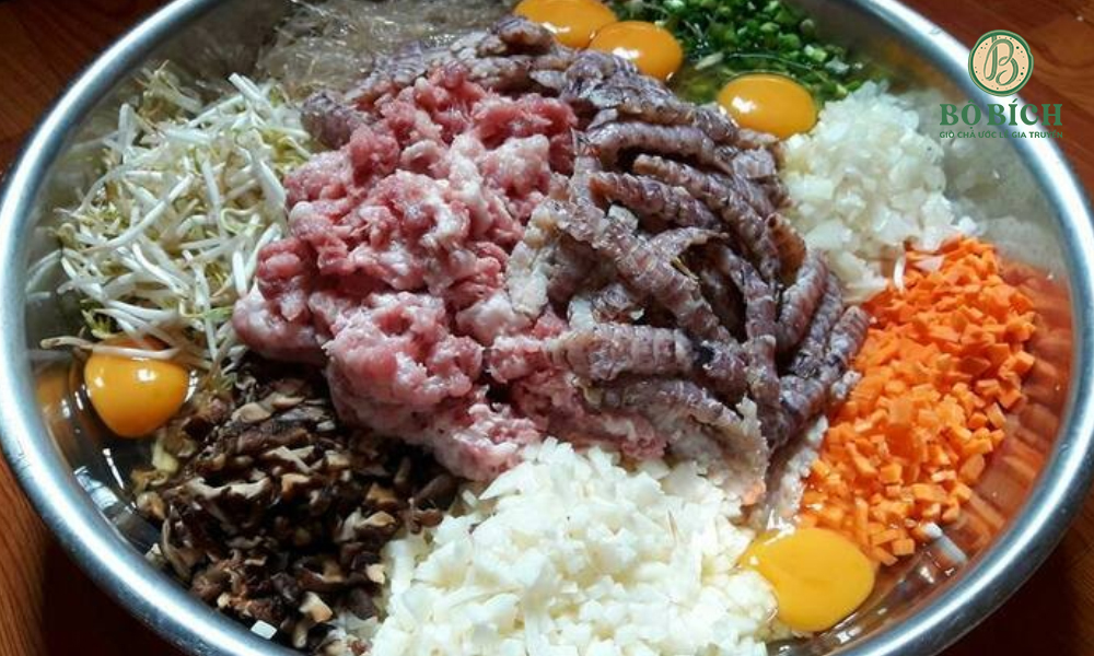 Nguyên liệu làm chả giò hải sản