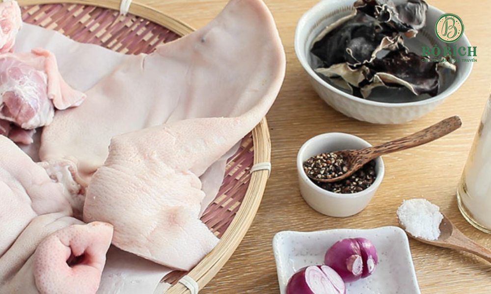 Nguyên liệu làm giò thủ tai
